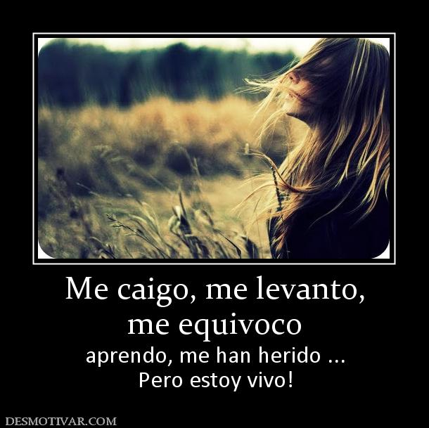Me caigo, me levanto, me equivoco aprendo, me han herido ... Pero estoy vivo!
