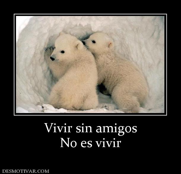 Vivir sin amigos No es vivir