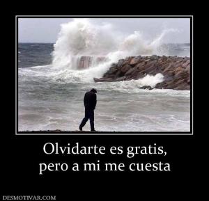Olvidarte es gratis, pero a mi me cuesta
