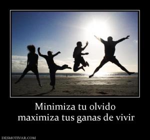 Minimiza tu olvido  maximiza tus ganas de vivir