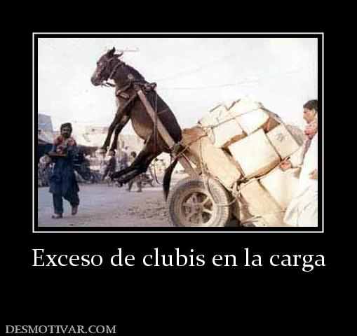 Exceso de clubis en la carga