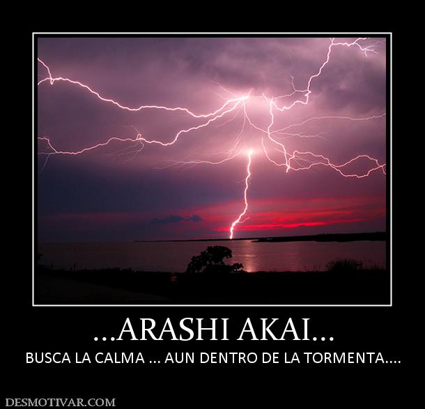 ...ARASHI AKAI... BUSCA LA CALMA ... AUN DENTRO DE LA TORMENTA....