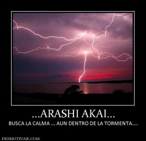 ...ARASHI AKAI... BUSCA LA CALMA ... AUN DENTRO DE LA TORMENTA....