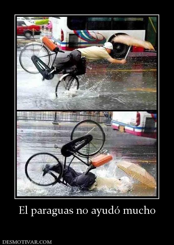 El paraguas no ayudó mucho