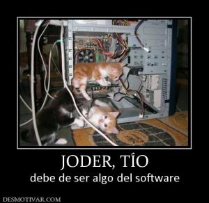 JODER, TÍO debe de ser algo del software