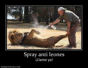 Spray anti leones ¡Llame ya!