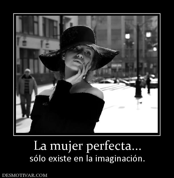 La mujer perfecta... sólo existe en la imaginación.