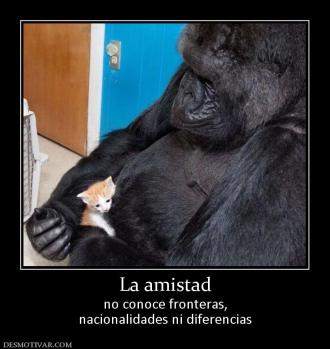 La amistad no conoce fronteras, nacionalidades ni diferencias