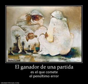 El ganador de una partida es el que comete el penúltimo error