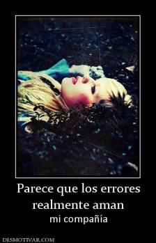 Parece que los errores realmente aman  mi compañía