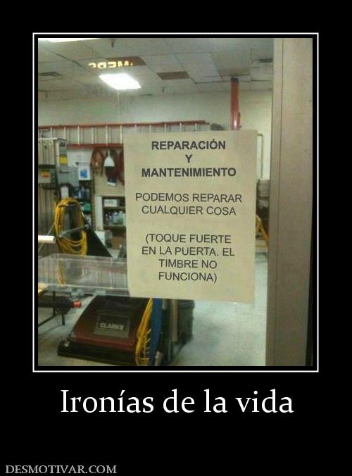 Ironías de la vida