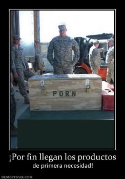 ¡Por fin llegan los productos de primera necesidad!