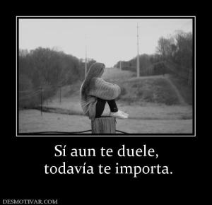 Sí aun te duele,  todavía te importa.