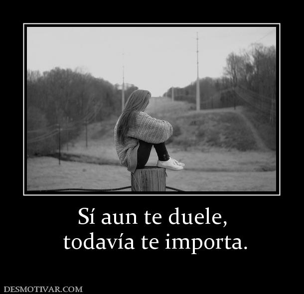 Sí aun te duele,  todavía te importa.