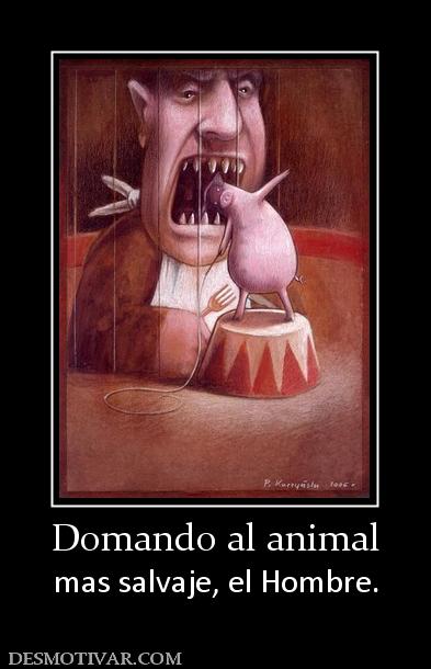 Domando al animal mas salvaje, el Hombre.