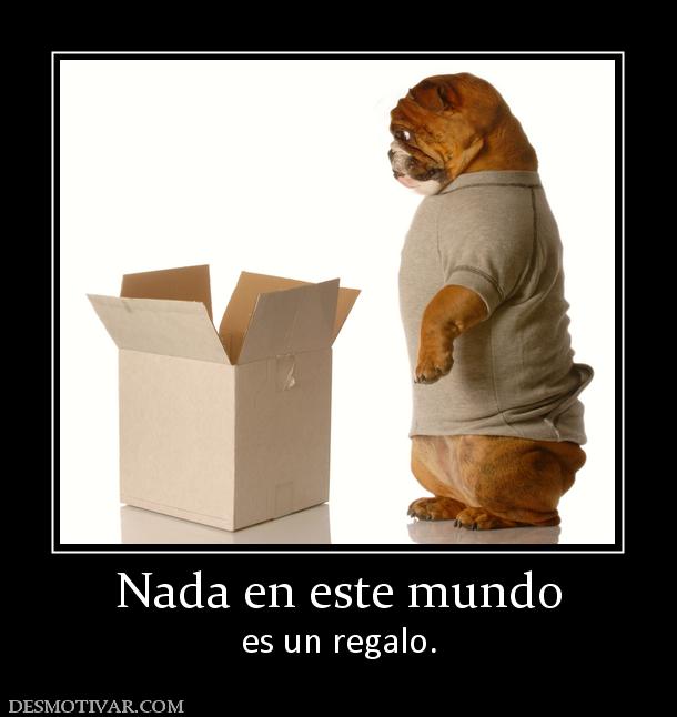 Nada en este mundo es un regalo.