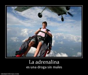 La adrenalina es una droga sin males