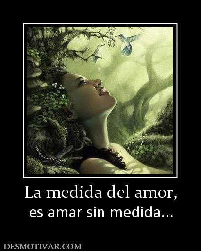 La medida del amor, es amar sin medida...