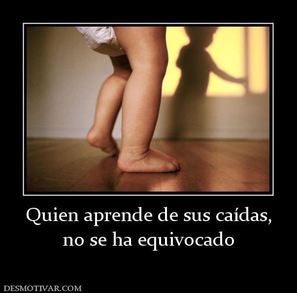 Quien aprende de sus caídas, no se ha equivocado