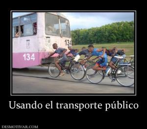 Usando el transporte público