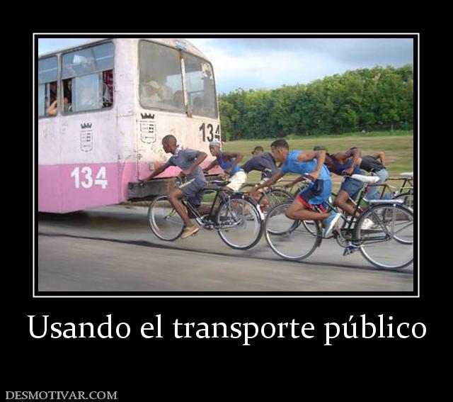 Usando el transporte público