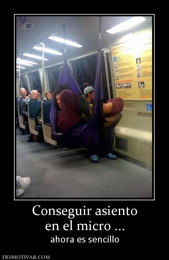 Conseguir asiento en el micro ... ahora es sencillo