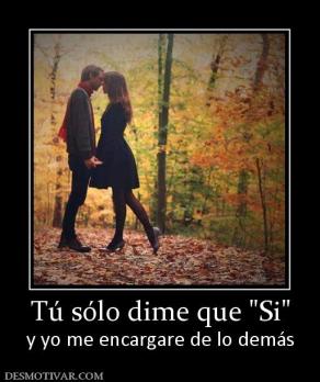 Tú sólo dime que  y yo me encargare de lo demás