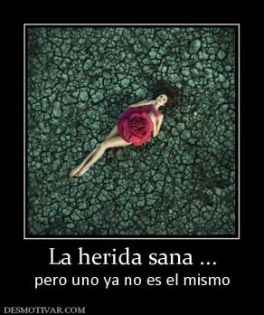 La herida sana ... pero uno ya no es el mismo