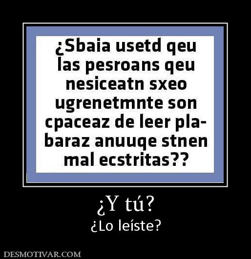 ¿Y tú? ¿Lo leíste?