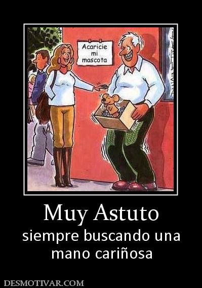 Muy Astuto siempre buscando una mano cariñosa
