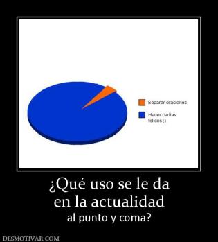 ¿Qué uso se le da en la actualidad al punto y coma?