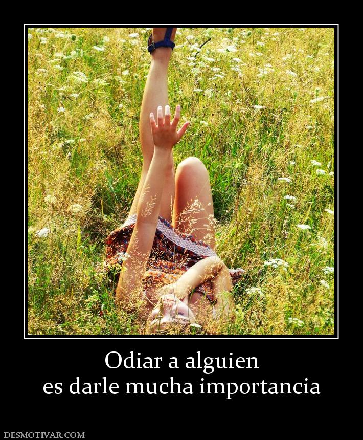 Odiar a alguien es darle mucha importancia