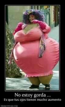 No estoy gorda ... Es que tus ojos tienen mucho aumento