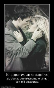 El amor es un enjambre de abejas que frecuenta el alma con mil picaduras.