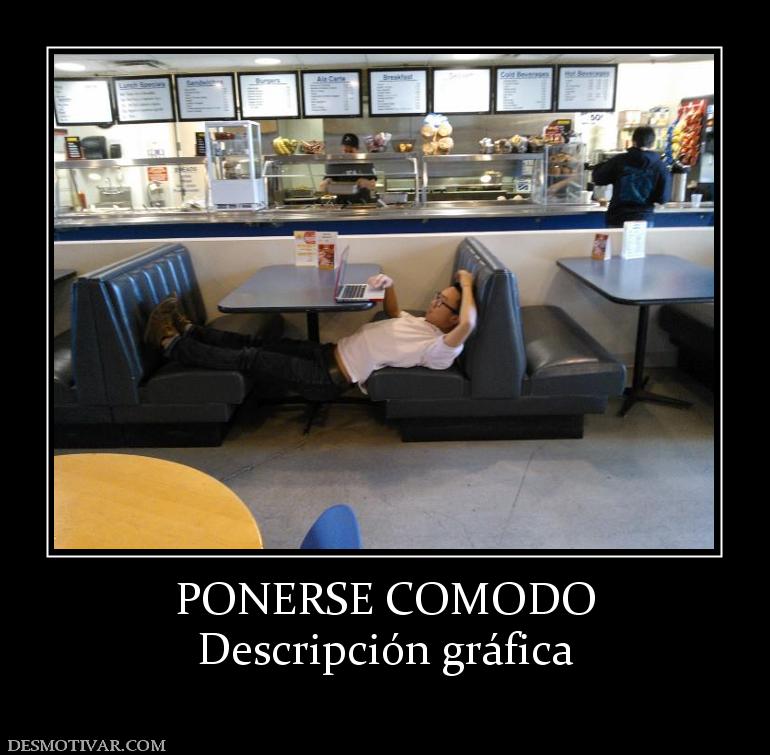 PONERSE COMODO Descripción gráfica
