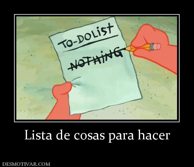 Lista de cosas para hacer