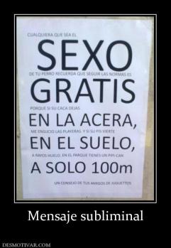 Mensaje subliminal