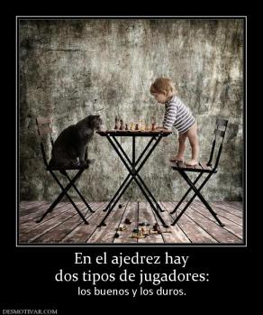En el ajedrez hay dos tipos de jugadores: los buenos y los duros.