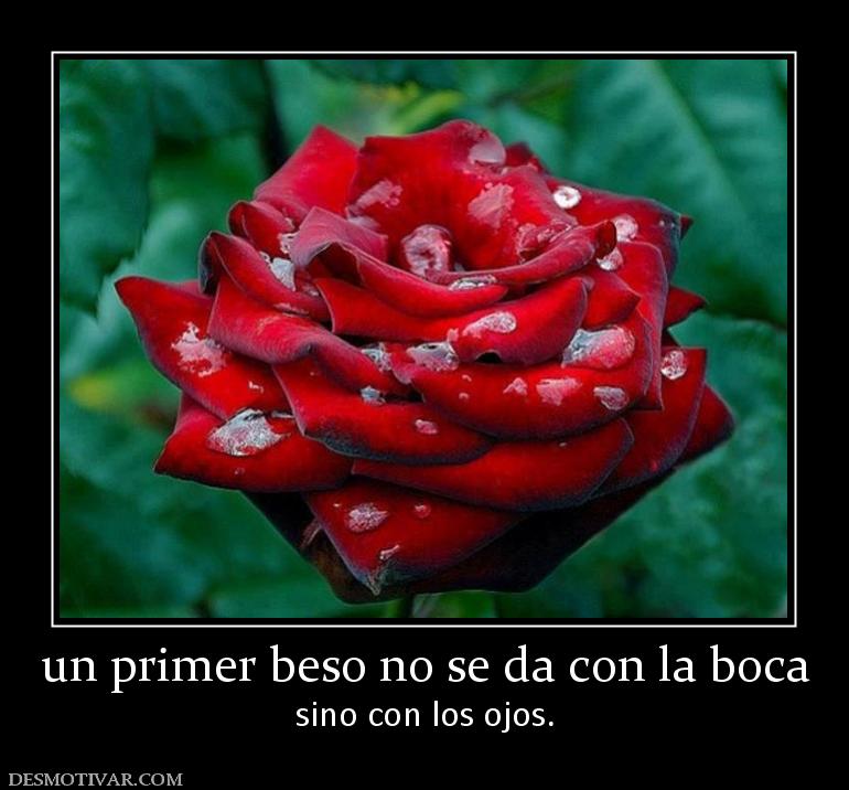un primer beso no se da con la boca sino con los ojos.