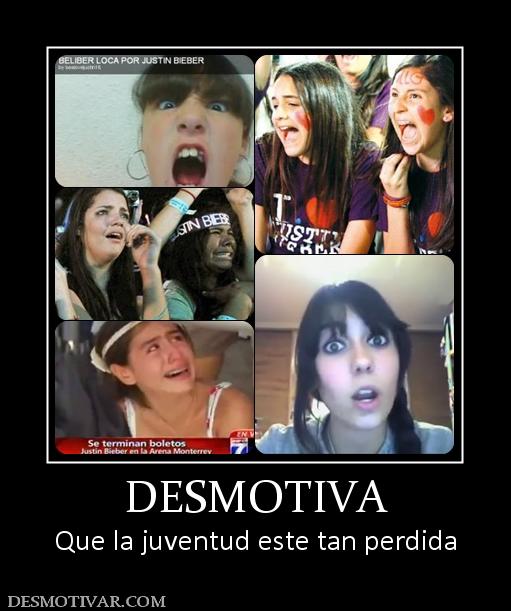 DESMOTIVA Que la juventud este tan perdida