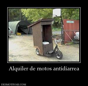 Alquiler de motos antidiarrea