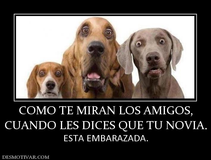 COMO TE MIRAN LOS AMIGOS, CUANDO LES DICES QUE TU NOVIA. ESTA EMBARAZADA.