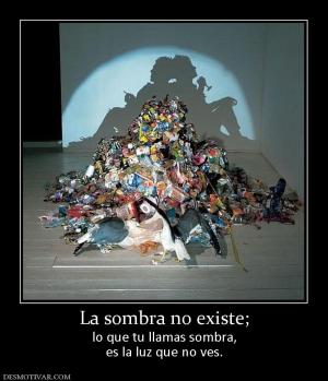 La sombra no existe; lo que tu llamas sombra, es la luz que no ves.