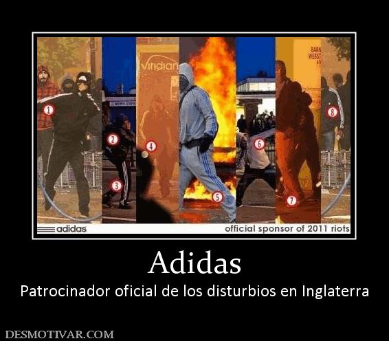 Adidas Patrocinador oficial de los disturbios en Inglaterra