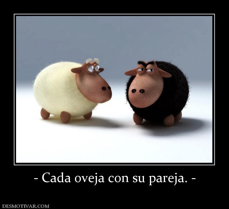 - Cada oveja con su pareja. -
