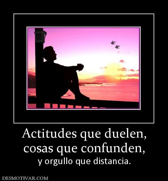 Actitudes que duelen, cosas que confunden, y orgullo que distancia.