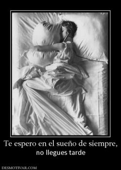 Te espero en el sueño de siempre, no llegues tarde