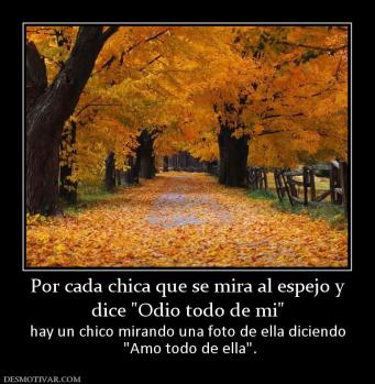 Por cada chica que se mira al espejo y dice  hay un chico mirando una foto de ella diciendo