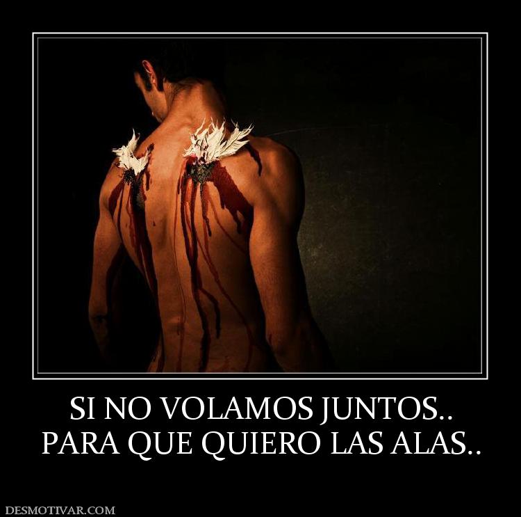 SI NO VOLAMOS JUNTOS.. PARA QUE QUIERO LAS ALAS..
