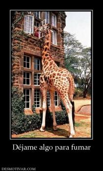 Déjame algo para fumar